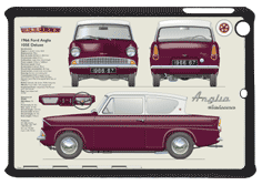 Ford Anglia 105E Deluxe 1966-67 Small Tablet Covers